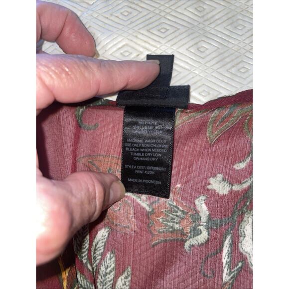 Kate & Lily Boho Tiered Maxi Dress Floral Stretch Flowy Long Sleeve Size 6 EUC - Picture 13 of 13